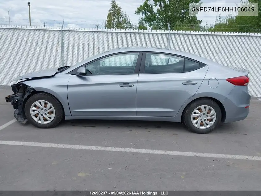 2017 HYUNDAI ELANTRA VIN 5NPD74LF6HH106049 — фото 15