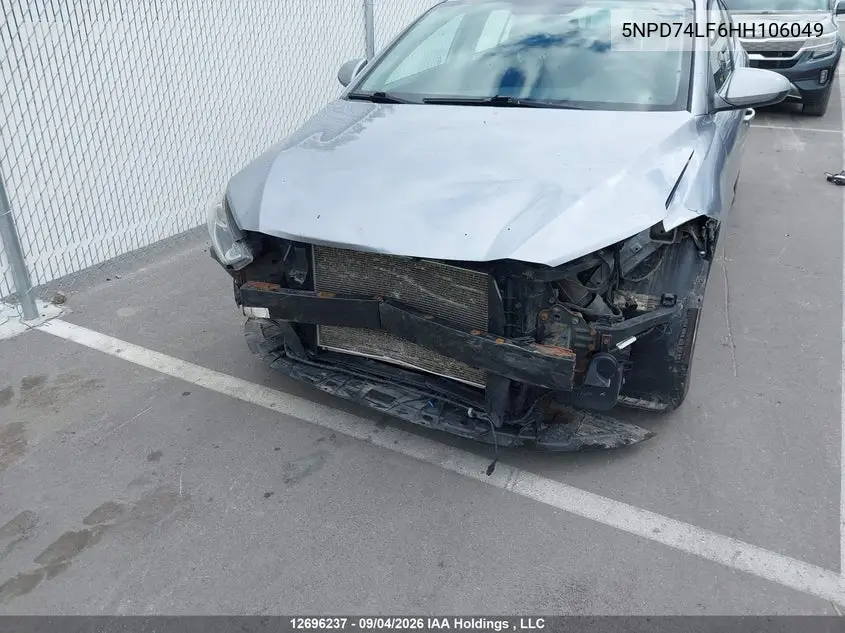 2017 HYUNDAI ELANTRA VIN 5NPD74LF6HH106049 — фото 6
