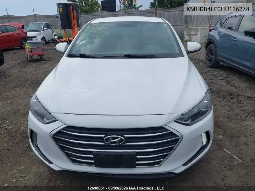 2017 HYUNDAI ELANTRA VIN KMHD84LF0HU136274 — фото 12