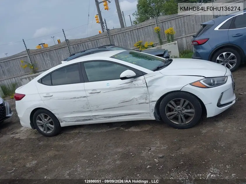 2017 HYUNDAI ELANTRA VIN KMHD84LF0HU136274 — фото 13