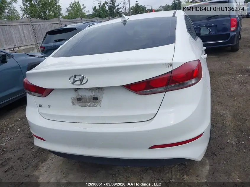 2017 HYUNDAI ELANTRA VIN KMHD84LF0HU136274 — фото 16