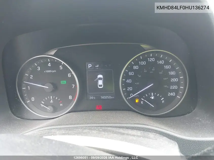 2017 HYUNDAI ELANTRA VIN KMHD84LF0HU136274 — фото 7