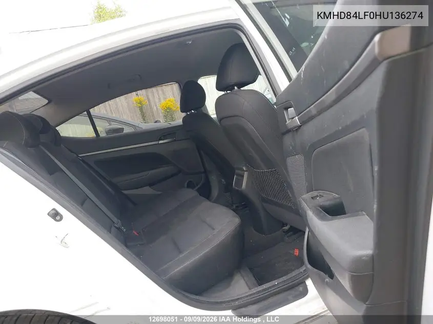 2017 HYUNDAI ELANTRA VIN KMHD84LF0HU136274 — фото 8