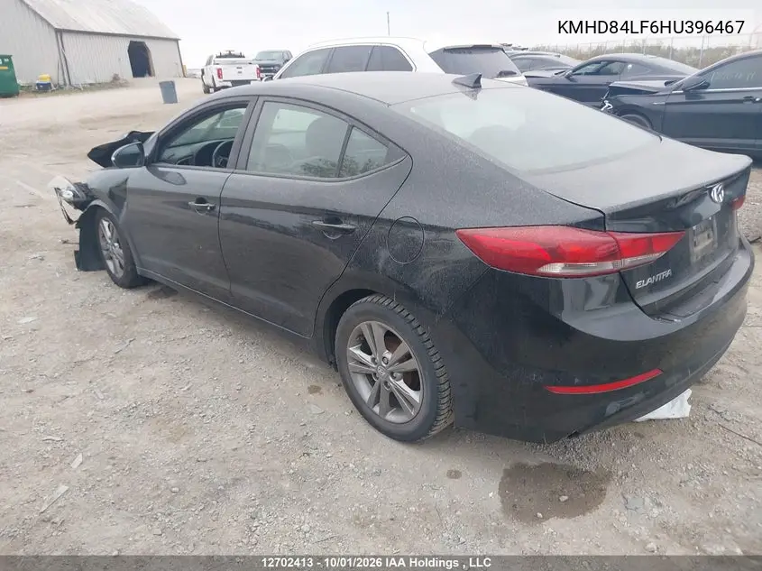 2017 HYUNDAI ELANTRA VIN KMHD84LF6HU396467 — фото 3