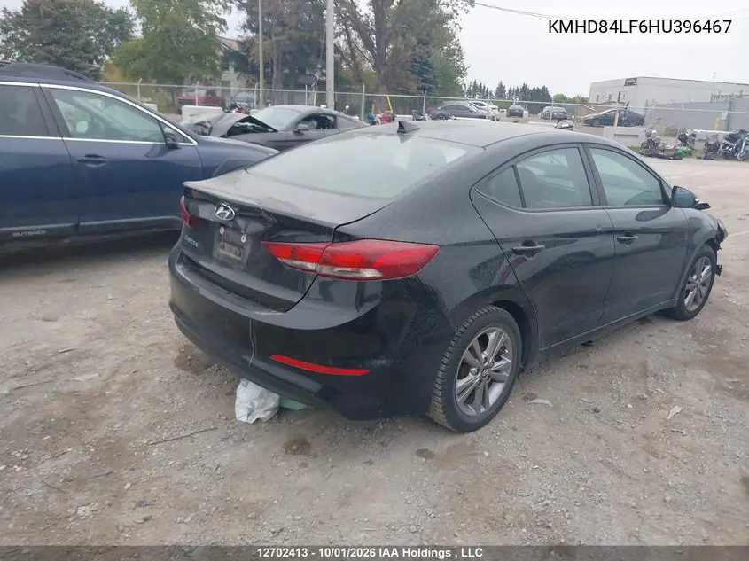 2017 HYUNDAI ELANTRA VIN KMHD84LF6HU396467 — фото 4
