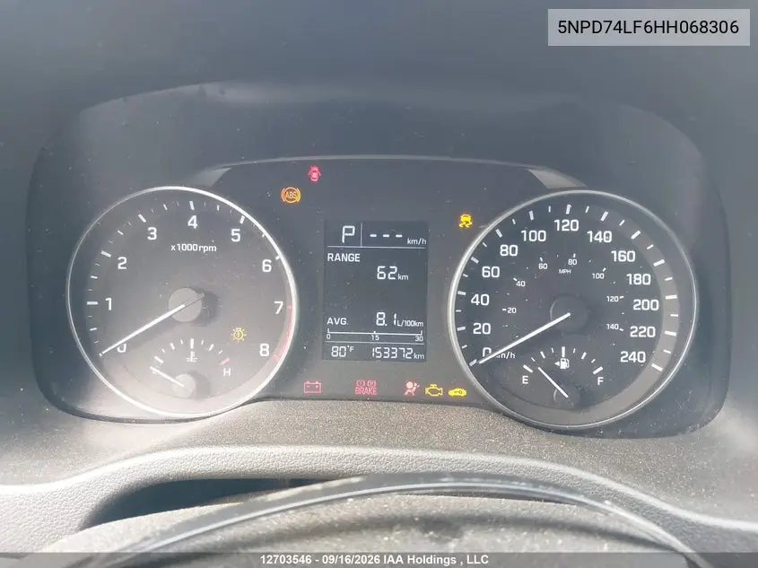 2017 HYUNDAI ELANTRA VIN 5NPD74LF6HH068306 — фото 7