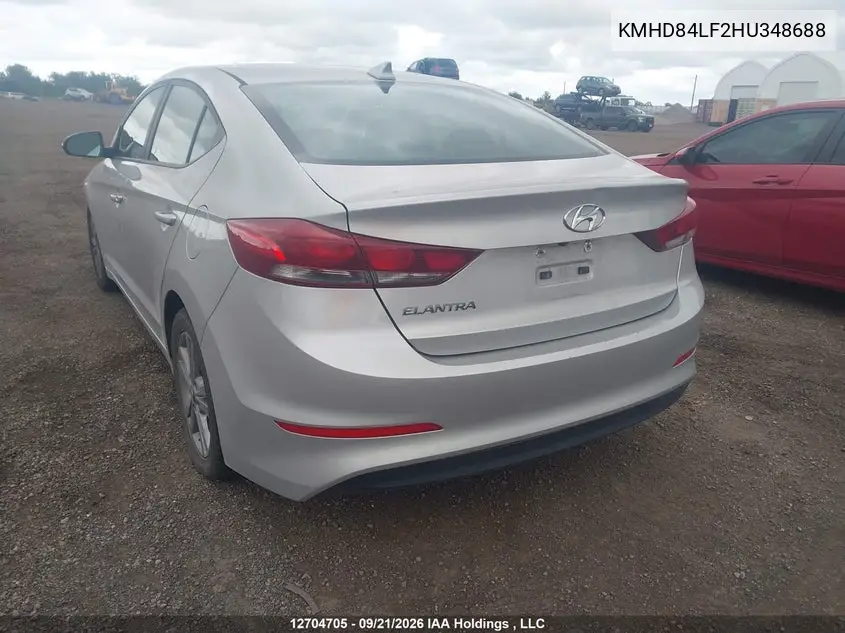 2017 HYUNDAI ELANTRA VIN KMHD84LF2HU348688 — фото 3