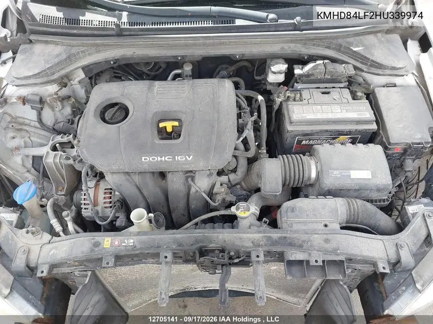 2017 HYUNDAI ELANTRA VIN KMHD84LF2HU339974 — фото 10