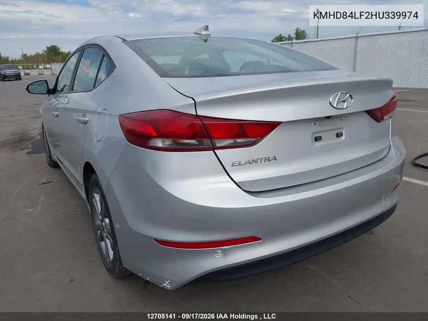 2017 HYUNDAI ELANTRA VIN KMHD84LF2HU339974 — фото 3