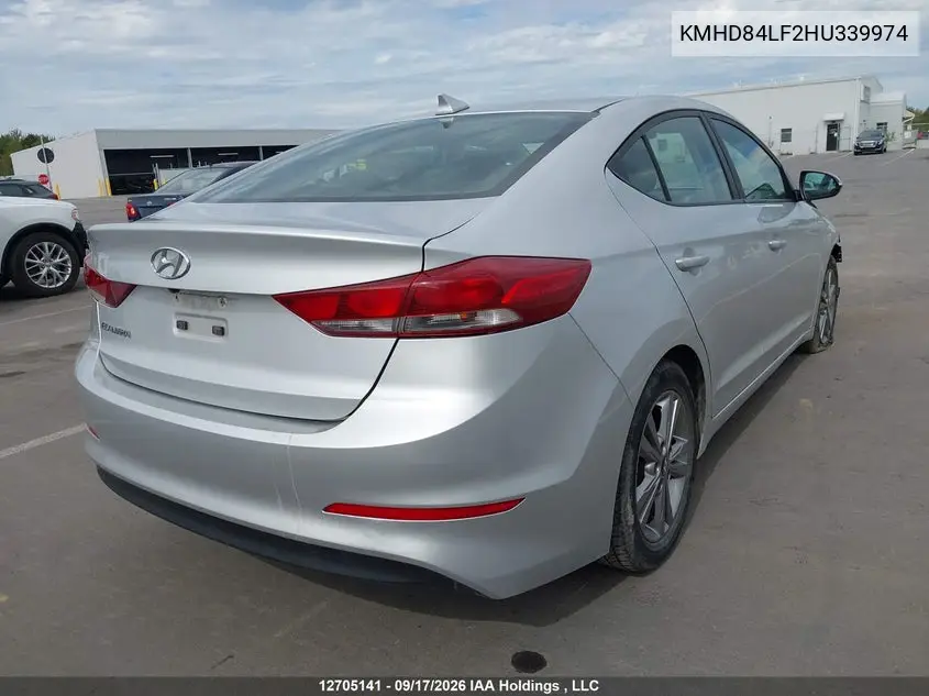 2017 HYUNDAI ELANTRA VIN KMHD84LF2HU339974 — фото 4