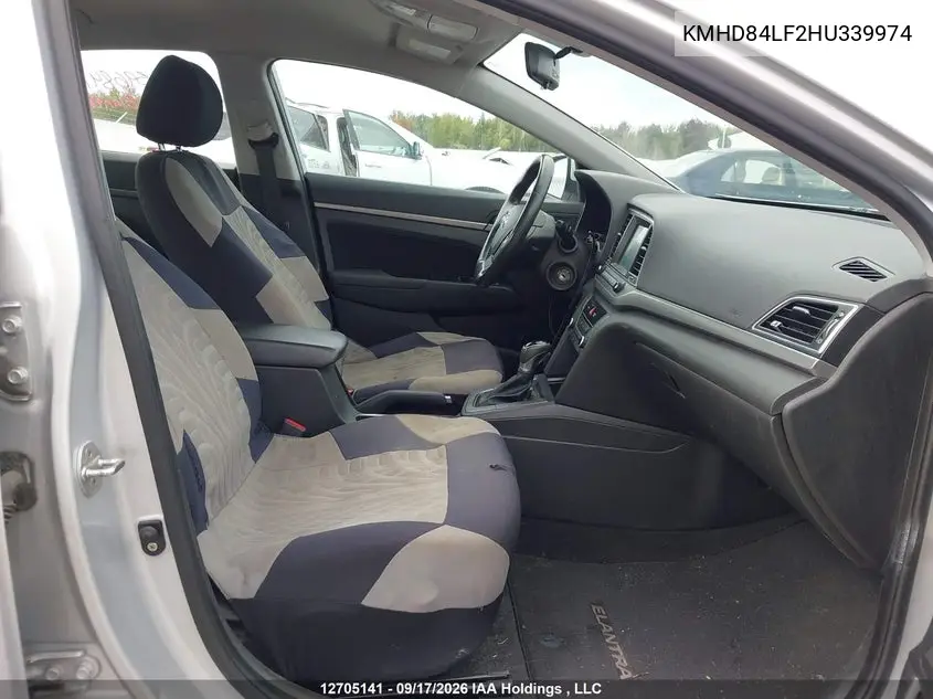 2017 HYUNDAI ELANTRA VIN KMHD84LF2HU339974 — фото 5