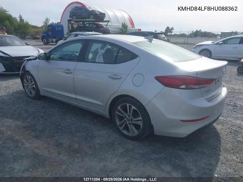 2017 HYUNDAI ELANTRA VIN KMHD84LF8HU088362 — фото 3