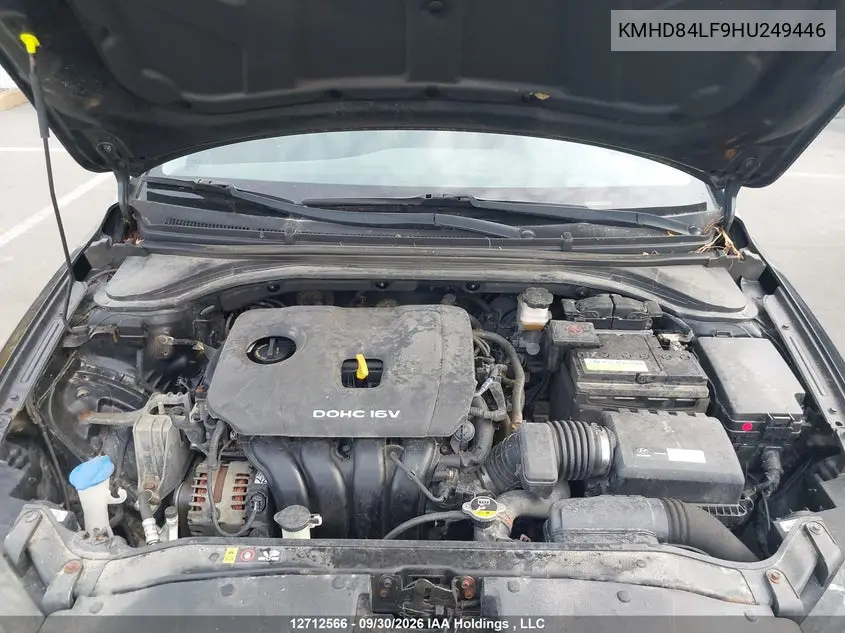 2017 HYUNDAI ELANTRA VIN KMHD84LF9HU249446 — фото 10