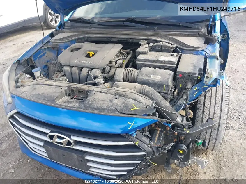 2017 HYUNDAI ELANTRA VIN KMHD84LF1HU249716 — фото 10