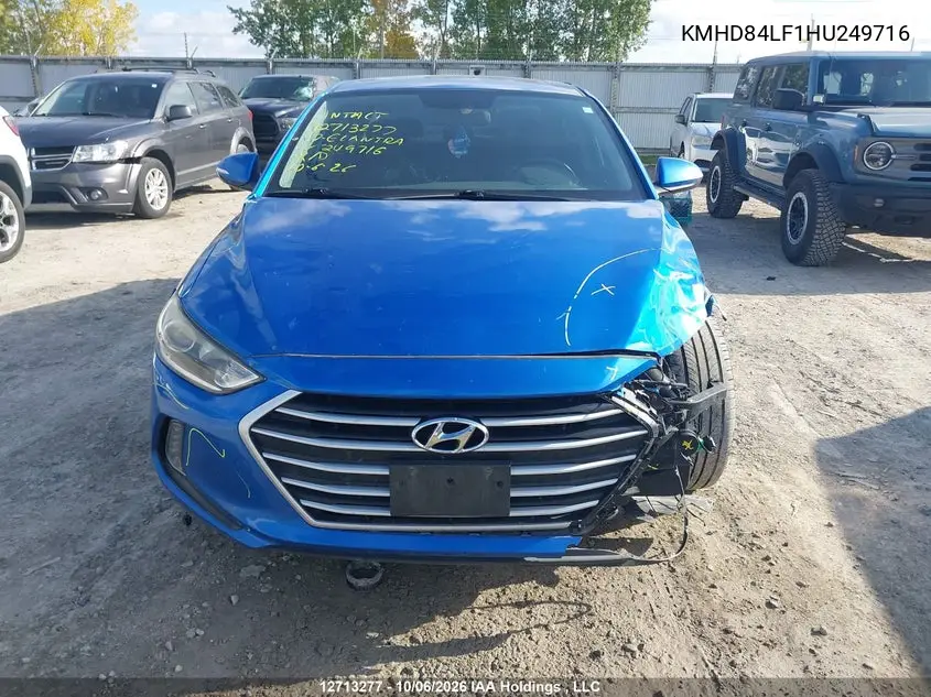 2017 HYUNDAI ELANTRA VIN KMHD84LF1HU249716 — фото 13