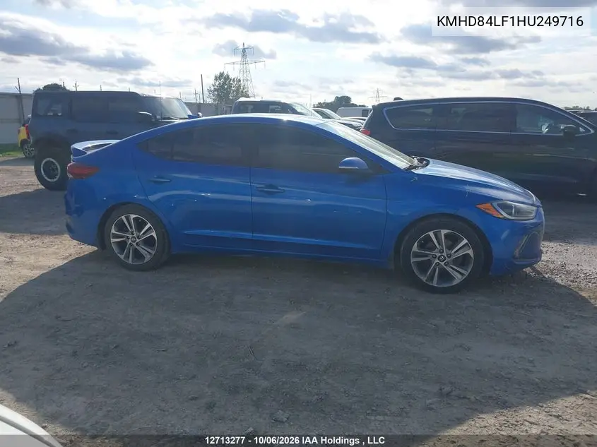 2017 HYUNDAI ELANTRA VIN KMHD84LF1HU249716 — фото 14