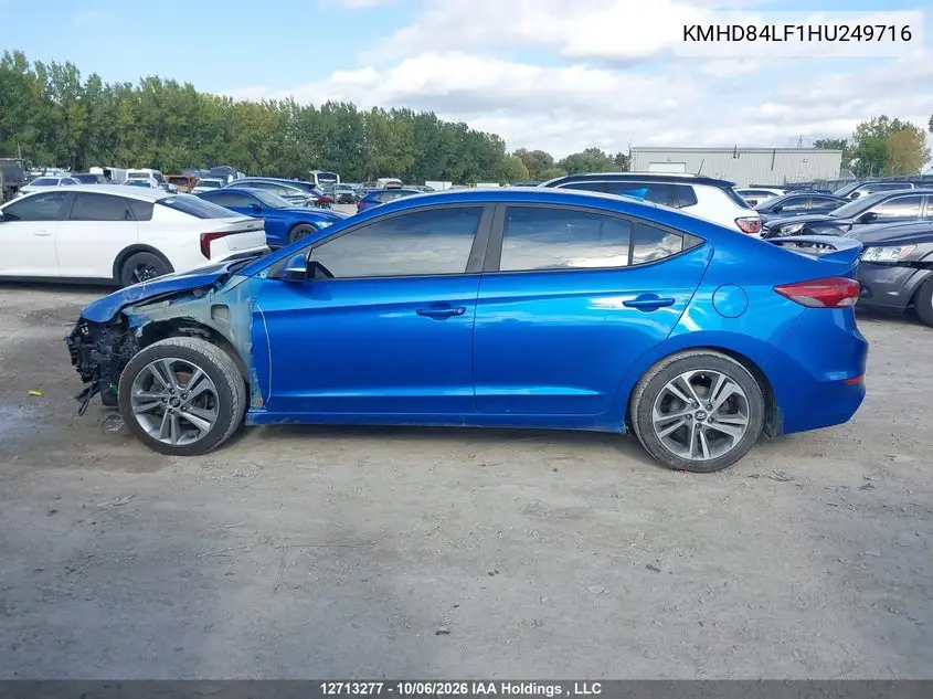 2017 HYUNDAI ELANTRA VIN KMHD84LF1HU249716 — фото 15