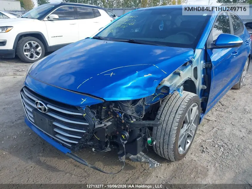 2017 HYUNDAI ELANTRA VIN KMHD84LF1HU249716 — фото 6