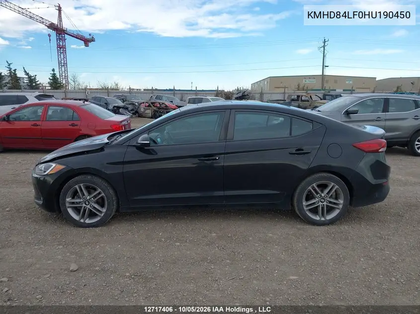 2017 HYUNDAI ELANTRA VIN KMHD84LF0HU190450 — фото 14