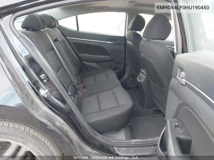 2017 HYUNDAI ELANTRA VIN KMHD84LF0HU190450 — фото 8