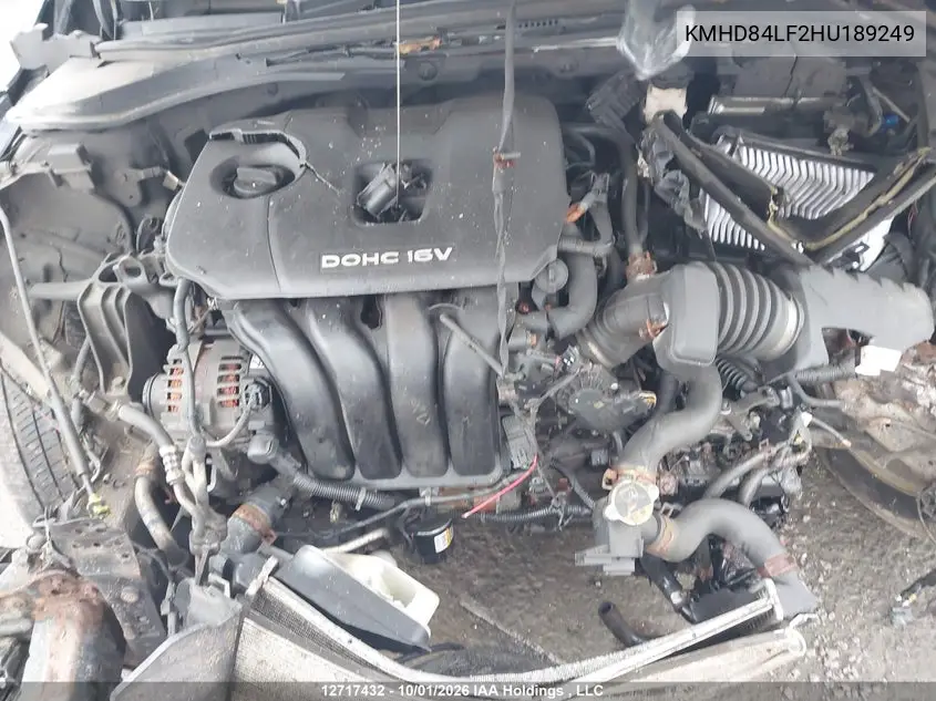 2017 HYUNDAI ELANTRA VIN KMHD84LF2HU189249 — фото 10