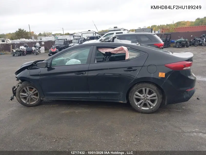 2017 HYUNDAI ELANTRA VIN KMHD84LF2HU189249 — фото 13