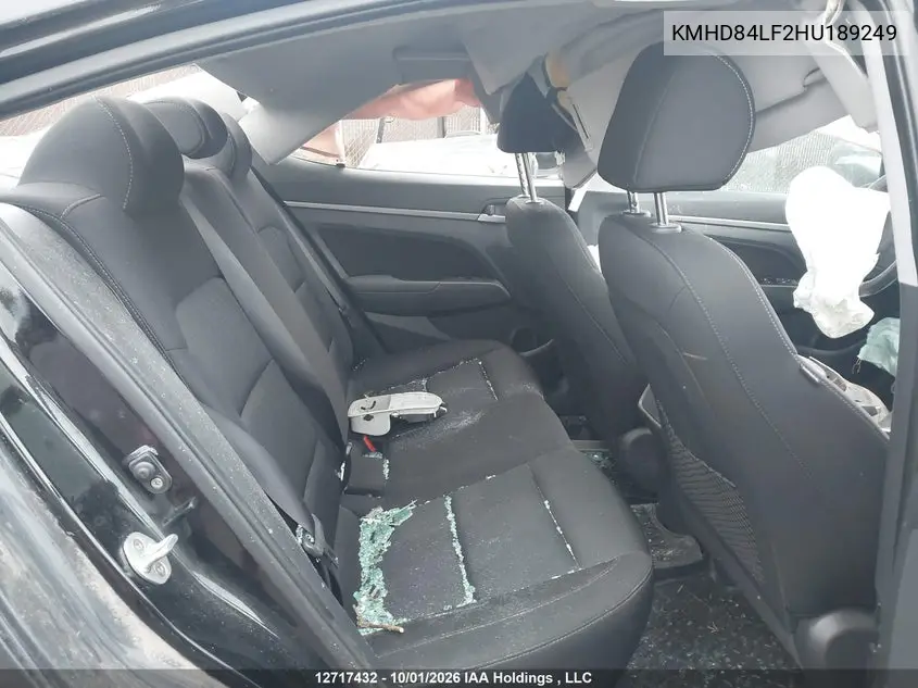 2017 HYUNDAI ELANTRA VIN KMHD84LF2HU189249 — фото 8