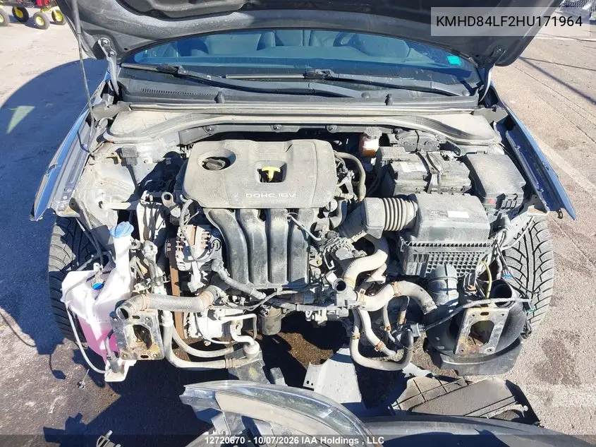 2017 HYUNDAI ELANTRA VIN KMHD84LF2HU171964 — фото 10