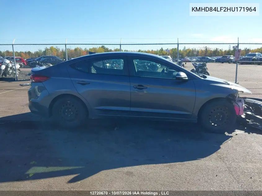2017 HYUNDAI ELANTRA VIN KMHD84LF2HU171964 — фото 14