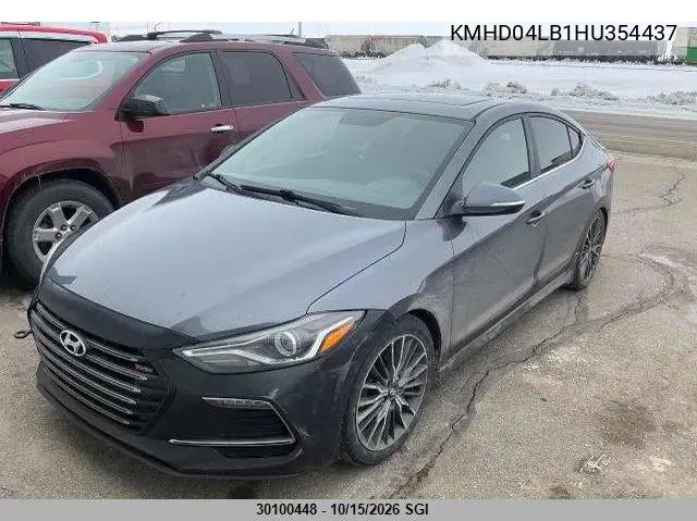 2017 HYUNDAI ELANTRA VIN KMHD04LB1HU354437 — фото 2