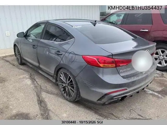 2017 HYUNDAI ELANTRA VIN KMHD04LB1HU354437 — фото 3