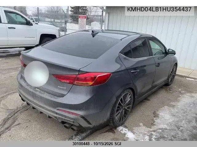 2017 HYUNDAI ELANTRA VIN KMHD04LB1HU354437 — фото 4