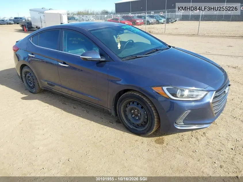 HYUNDAI ELANTRA 2017, VIN KMHD84LF3HU255226