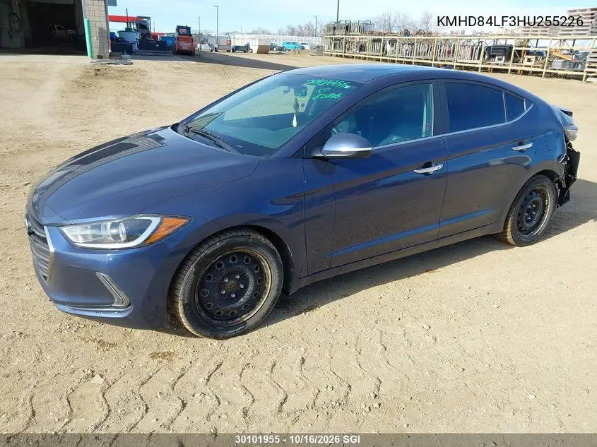 2017 HYUNDAI ELANTRA VIN KMHD84LF3HU255226 — фото 2