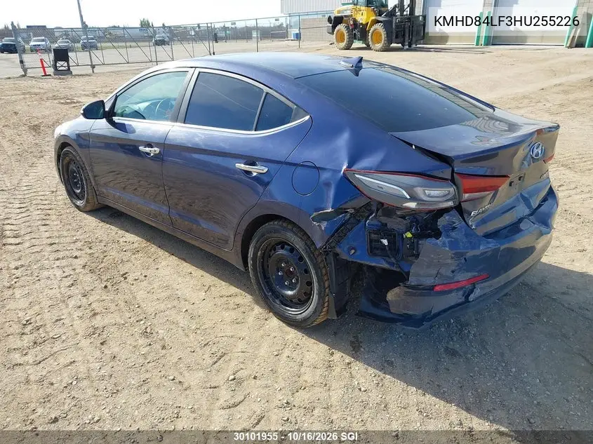 2017 HYUNDAI ELANTRA VIN KMHD84LF3HU255226 — фото 3