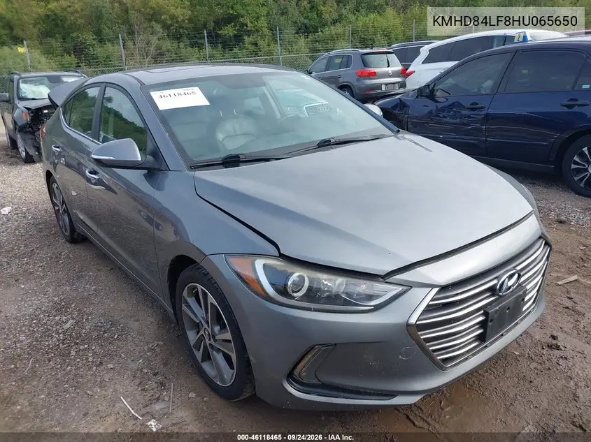 HYUNDAI ELANTRA 2017, VIN KMHD84LF8HU065650