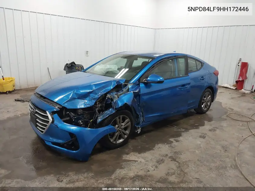 2017 HYUNDAI ELANTRA VIN 5NPD84LF9HH172446 — фото 2