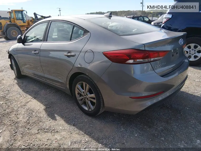2017 HYUNDAI ELANTRA VIN KMHD84LF0HU408841 — фото 3