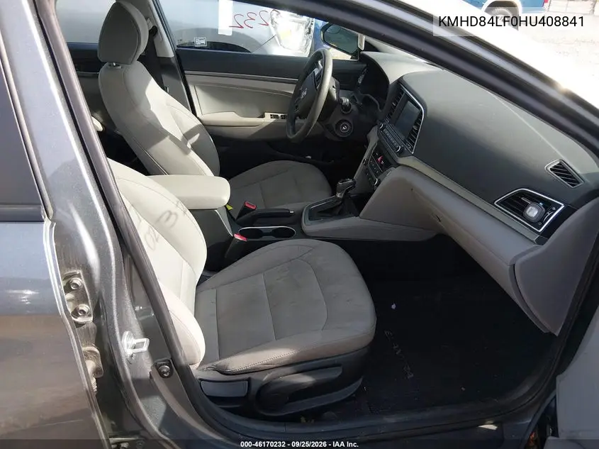 2017 HYUNDAI ELANTRA VIN KMHD84LF0HU408841 — фото 5