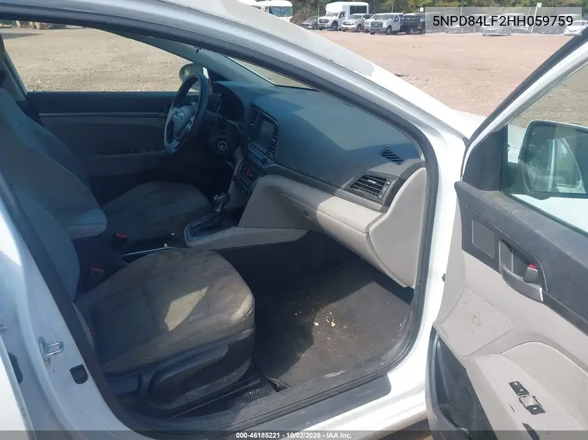 2017 HYUNDAI ELANTRA VIN 5NPD84LF2HH059759 — фото 5