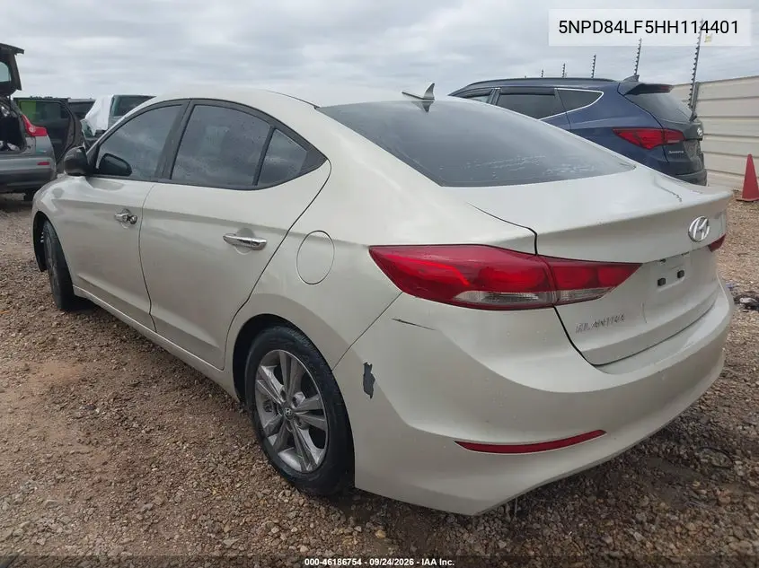 2017 HYUNDAI ELANTRA VIN 5NPD84LF5HH114401 — фото 3