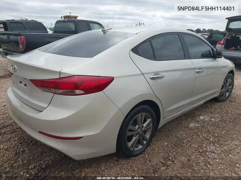 2017 HYUNDAI ELANTRA VIN 5NPD84LF5HH114401 — фото 4
