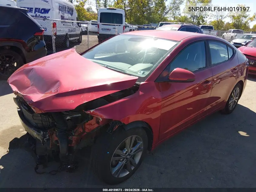 2017 HYUNDAI ELANTRA VIN 5NPD84LF6HH019197 — фото 2