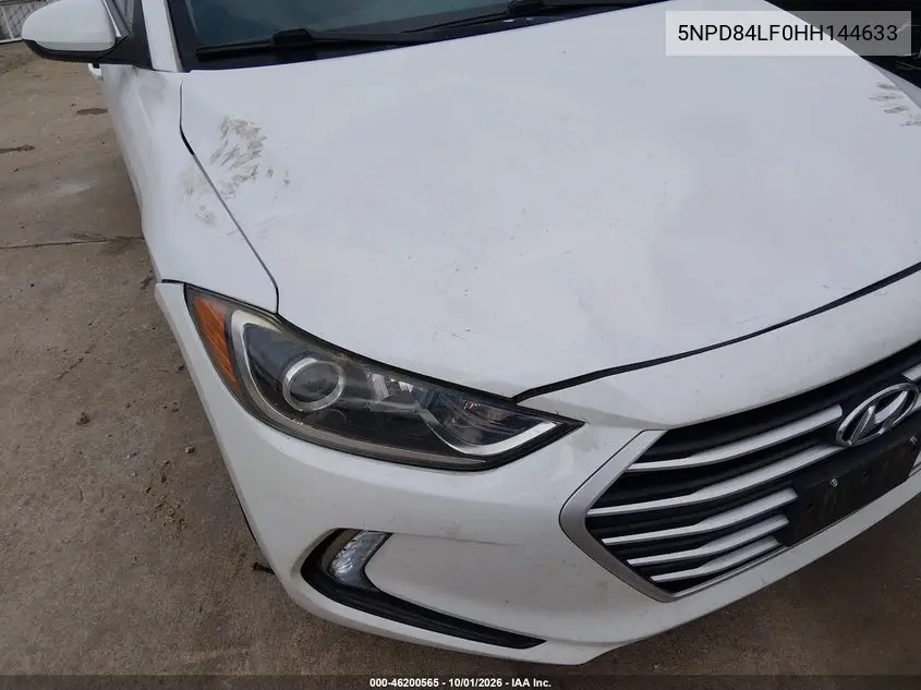 2017 HYUNDAI ELANTRA VIN 5NPD84LF0HH144633 — фото 5