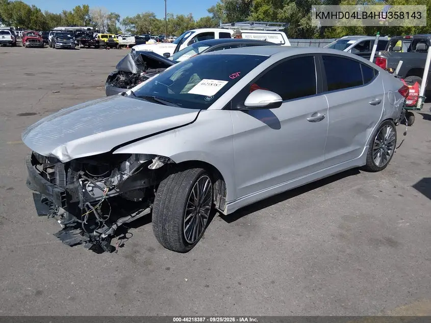 2017 HYUNDAI ELANTRA VIN KMHD04LB4HU358143 — фото 2