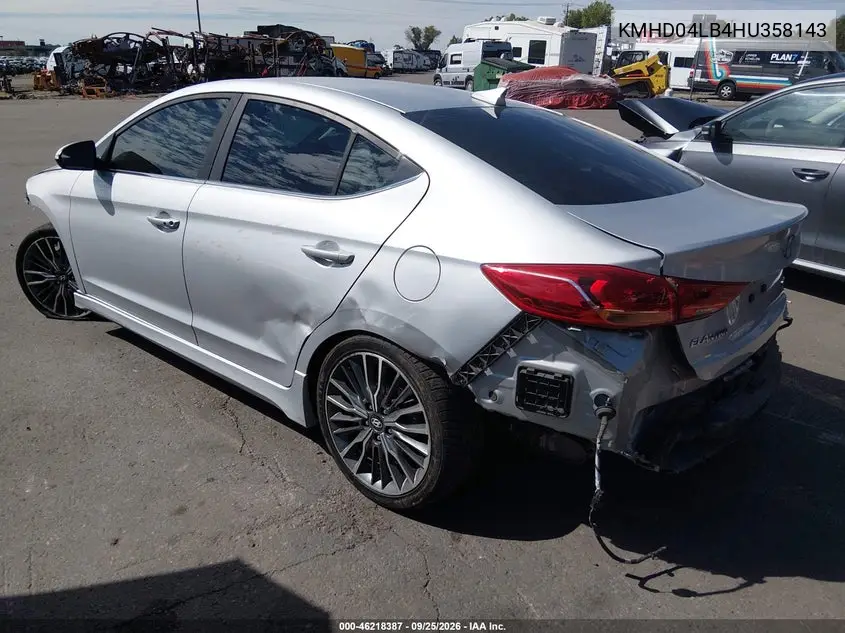 2017 HYUNDAI ELANTRA VIN KMHD04LB4HU358143 — фото 3
