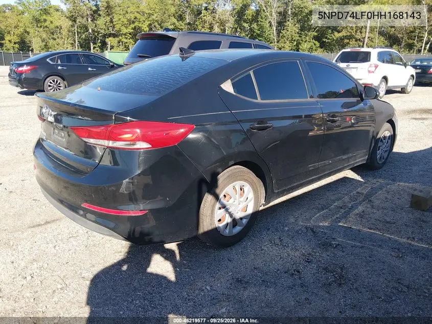 2017 HYUNDAI ELANTRA VIN 5NPD74LF0HH168143 — фото 4