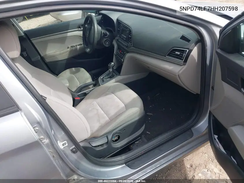 2017 HYUNDAI ELANTRA VIN 5NPD74LF7HH207598 — фото 5