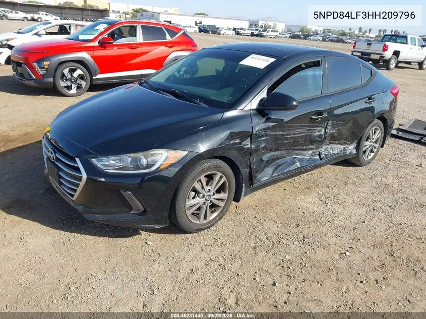 2017 HYUNDAI ELANTRA VIN 5NPD84LF3HH209796 — фото 2