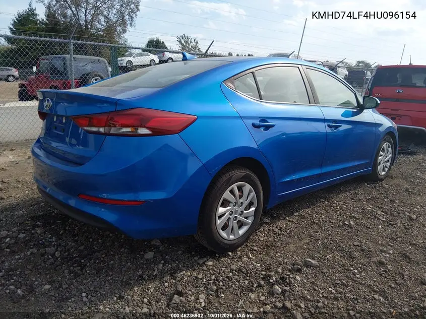 2017 HYUNDAI ELANTRA VIN KMHD74LF4HU096154 — фото 4